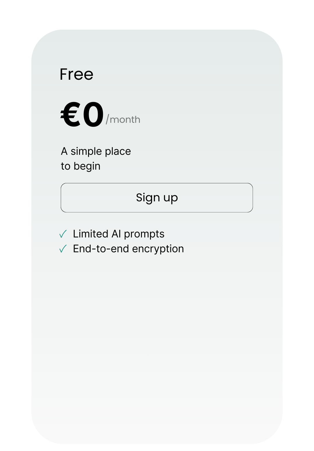 Free plan — EUR