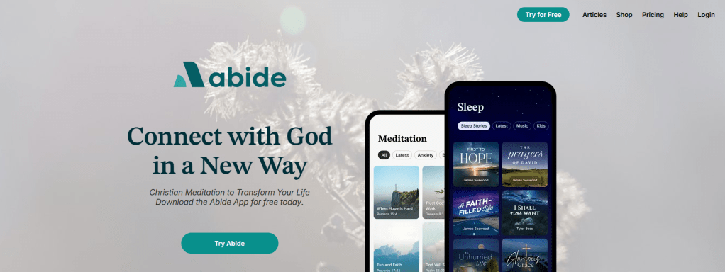 One of the best Christian apps for sleep and meditation - Abide