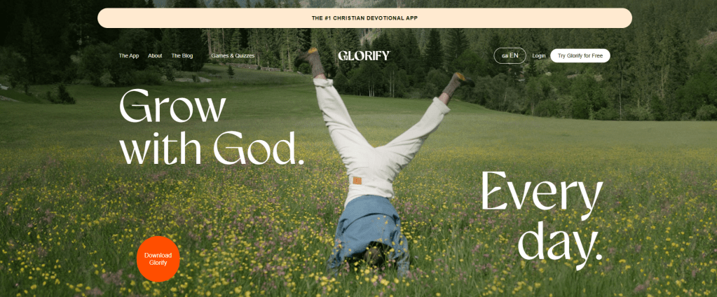 One of the best Christian apps for devotionals - Glorify