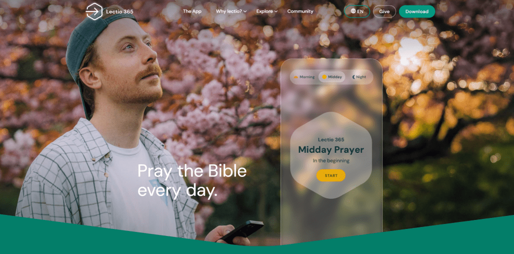 One of the best Christian apps for structured prayer - Lectio 365